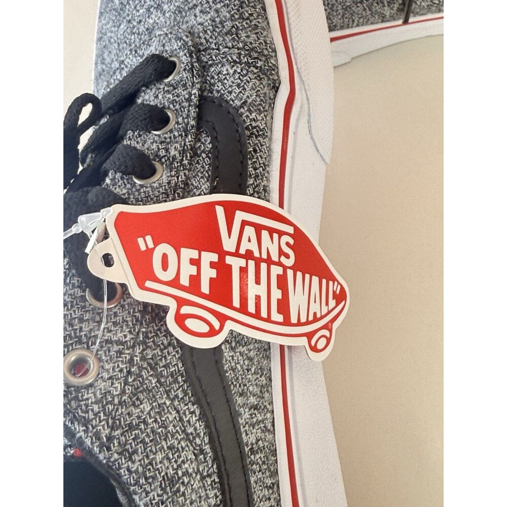 Vans Unisex Old Skool Youth 7 Sneakers Lace Up Low Shoes Grey Black Red - Picture 10 of 16